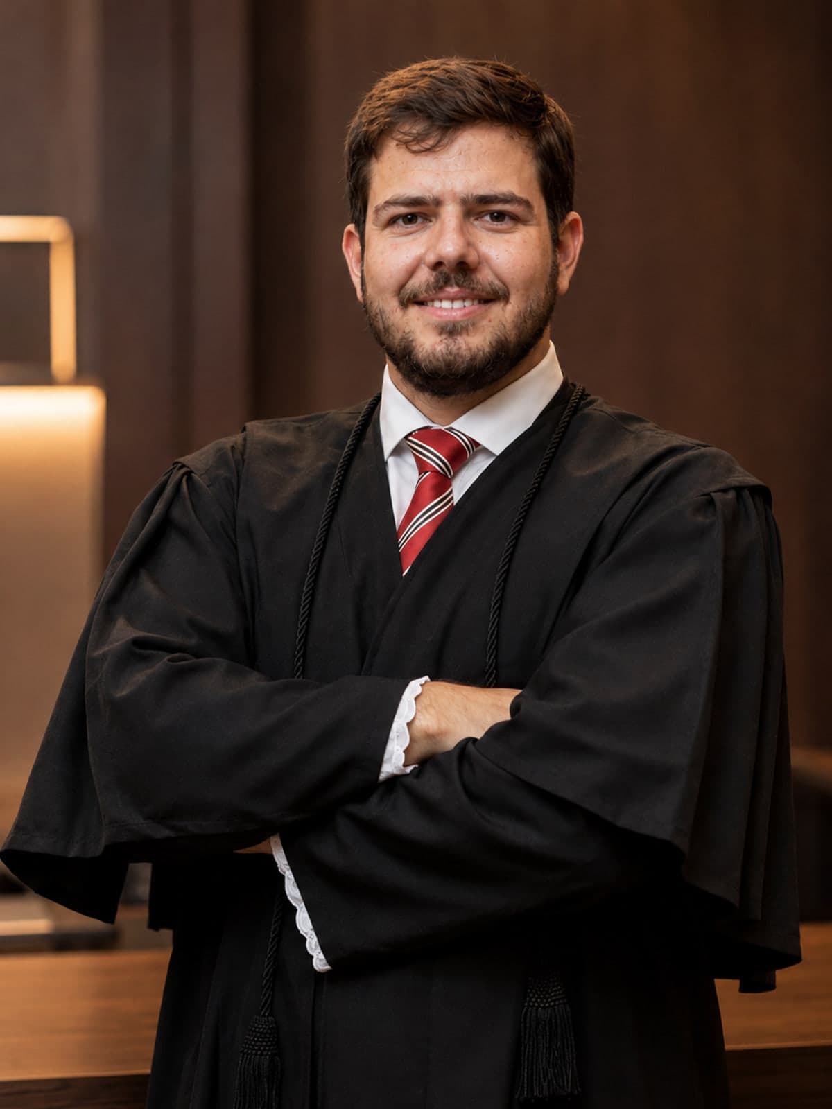 Luís Carlos Gracini Júnior, advogado criminalista, OAB/MG nº 179.558, em traje de audiência no escritório em Frutal